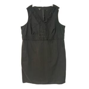 TALBOTS Plus Size Women Dress 24W Black Babydoll Career Minimalist Pockets